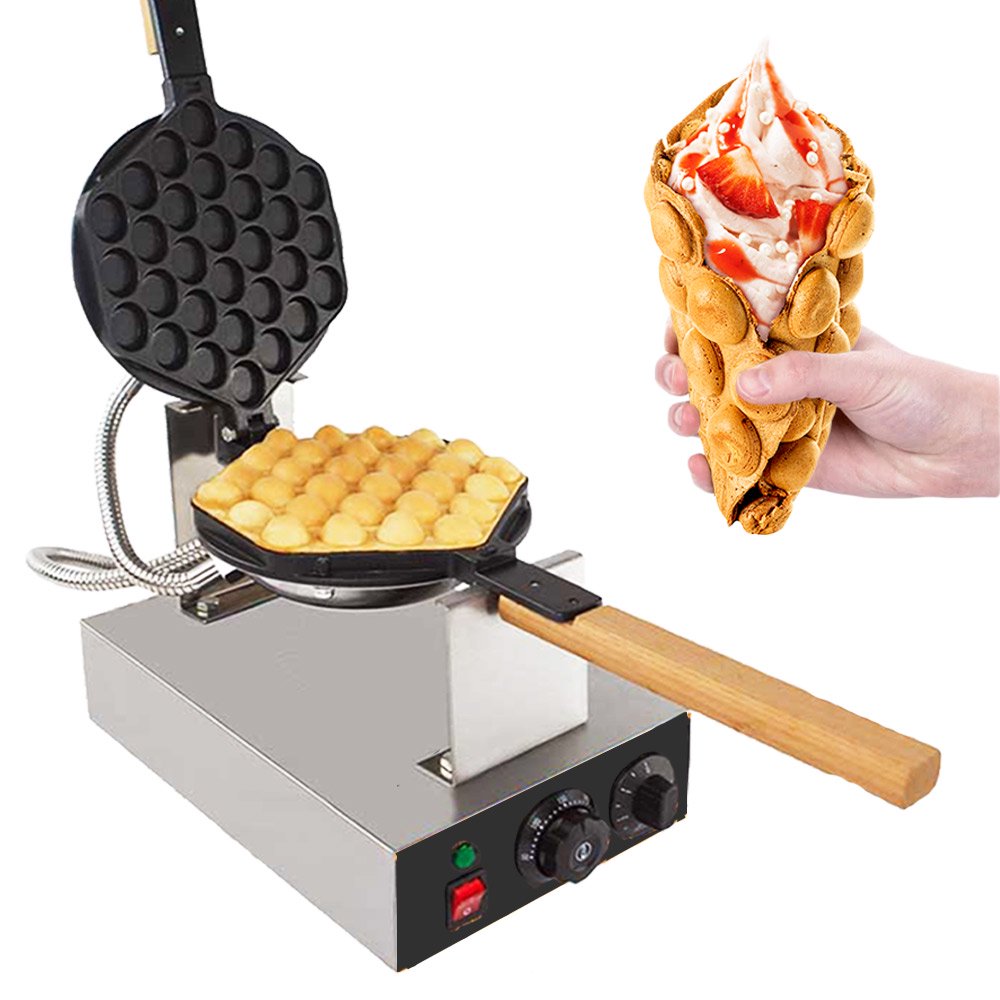 Egg Puffle Waffle Maker Professional Rotated Nonstick (Grill / Oven for