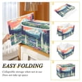 thumbnail image 2 of Yayeee Collapsible Cube Storage Bin with Lid Fabric Closet Decorative Basket with Handles, Floral Mountain, 2 of 7