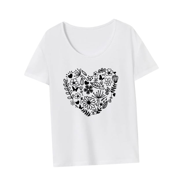 Camisetas Manga Corta Mujer Camisetas Básicas, Ropa Deportiva Ropa Clásica Camisetas M