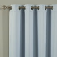 thumbnail image 2 of Quality Home Thermal Insulated Blackout Curtains - Stainless Steel Nickel Grommet Top - Sky Blue - 52"W x 63"L - (Set of 2 Panels), 2 of 3