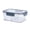 Clear, variant on Huayishang Lunch Box for Women 800Ml Transparent Fresh-Keeping Box Fruit and Vegetable Lunch Box Lunch Box C, Kitchen Essentials Clearance Sale