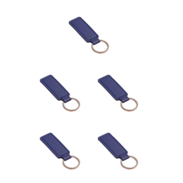 Scienceny Elegante llavero con cadena fácil - Para llaves Seguro y seguro Llavero de motocicleta de cuero liviano Llavero Aro azul oscuro Type2 NO2
