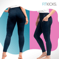 thumbnail image 3 of FITKICKS Crossovers Colorblocked Active Lifestyle Leggings with Pockets Workout Pants, Navy X-Large (Women's), 3 of 8