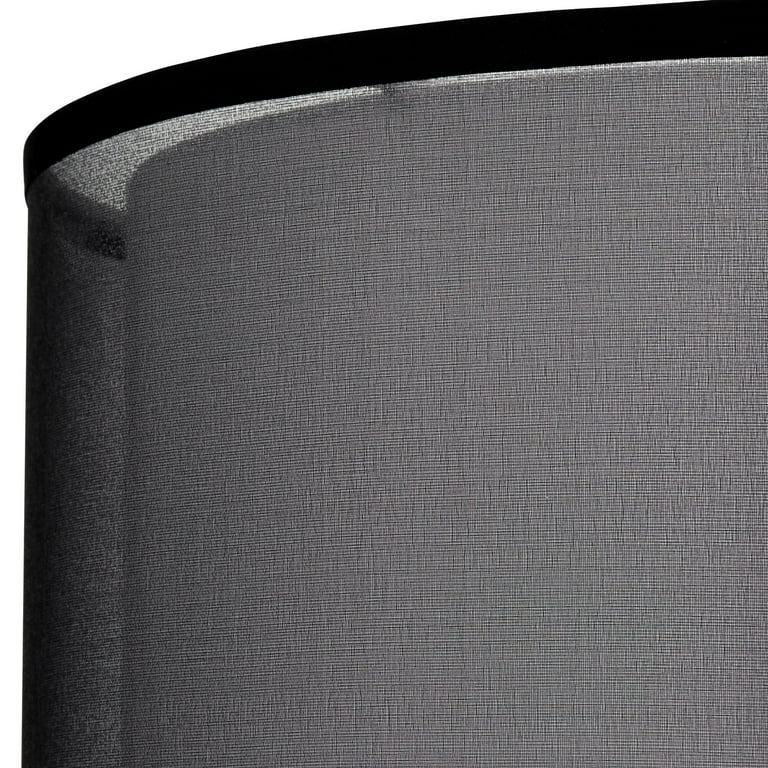 Springcrest Black Organza Medium Double Drum Lamp Shade 16
