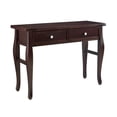 thumbnail image 2 of Linon Linon Rio Grand Two-Drawer Console Table, Espresso Brown, 2 of 11