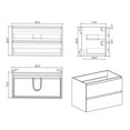 thumbnail image 6 of JERFIT 36 Inch White Bathroom Vanity Without Sink, Wall Mount Cabinet with 2 Soft Close Drawers, Modern Handle-Free Design, 6 of 6