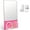 Pink, variant on Torolle Magnetic Locker Mirror with Holder, 6.69" x 5.51" Small Real Glass Mirror with Organizer Bag for School Locker Refrigerator Bathroom Office Cabinet -Grey