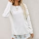 thumbnail image 3 of Gibobby Sueter Para Mujer Invierno Punto Suéter largo de cuello redondo de color sólido Suéter de punto de un solo pecho informal de talla grande(Blanco,G), 3 of 6
