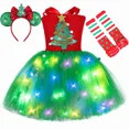 thumbnail image 4 of Vestido de Navidad para niñas con luces LED, árbol de Navidad, elfo, tutú de princesa, disfraz de fiesta de Navidad para niños pequeños, regalo, 4 of 5