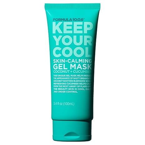 FORMULA 10.0.6 Keep Your Cool Skin-Calming Gel Mask Coconut + Cucumber, 3.4 Fl Oz (100 ml)