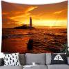 thumbnail image 1 of Faro al anochecer Tapiz colgante Arte de la pared Decoración Dormitorio Cubierta Alfombra Manta Tmvgtek Para estrenar, 1 of 9