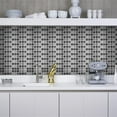 thumbnail image 6 of Peel and Stick Backsplash 10-Sheet 4"x4" Self Adhesive Mosaic Stick on Backsplash for Kitchen Marble Tile Sticker for Bathroom Kitchen Laundry Room Camper Shower Black, 6 of 9