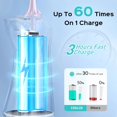thumbnail image 3 of Water flosser dental floss sticks for teeth: 4 mode wireless portable dental floss cleaning, purple 30(5360)&4 orthodontic nozzle replacements for braces cleaning, 3 of 4