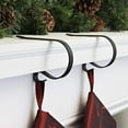 thumbnail image 3 of Haute Decor The Original MantleClip® Stocking Holder - Matte Black Size: 2 Pack, Color: Matte Black, 3 of 7