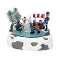 thumbnail image 3 of Pista de patinaje de mesa con navideña y centro de mesa de patinaje para niños, caja de música con escena de nieve musical iluminada para, 3 of 8
