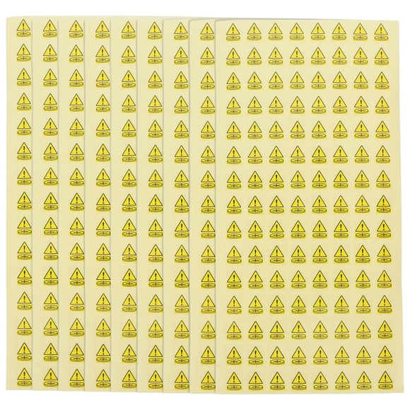 1000pcs Button Warning Signs Button Battery Warning Stickers Battery Caution Signs Button Safety Warnings Button Caution Stickers Battery Warning Tags