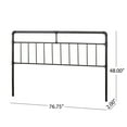 thumbnail image 3 of GDF Studio Almonte Industrial Iron Headboard, Flat Black King, 3 of 8