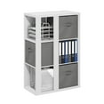 thumbnail image 5 of Furinno Viola 3-Tier Open Shelf Bookcase, Bookshelf, Storage Organizer, with Storage Bins, White/Light Grey, 5 of 5