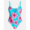 thumbnail image 5 of No Boundaries Scoop Neck One Piece Swimsuit with Keyhole, Women's XXS-XXL, 5 of 5
