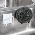 thumbnail image 4 of Cheers 3Pcs Sponges Holder Punch Free Good Load Capacity Stainless Steel Sponges Drain Drying Rack for Home, 4 of 8