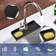 thumbnail image 3 of Kitchen Sink Splash Guard,Silicone Faucet Mat,14.5" x 5.4" Faucet Absorbent Mat,Bathroom Faucet Trap Mat,Faucet Handle Drip Strainer (Black ), 3 of 4