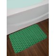 thumbnail image 2 of Quatrefoil Bath Mat, Four Leaf Clover Flower on Moroccan Trellis Mosaic Pattern Traditional Digital Print, Non-Slip Plush Mat Bathroom Kitchen Laundry Room Decor, 29.5 X 17.5 Inches, Green, Ambesonne, 2 of 2