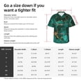 thumbnail image 5 of Susaid Green Gold Glitter Print Short Sleeve Shirts Button Down Casual Shirts Summer Beach Aloha Button Down Short Sleeve for Men ,Small, 5 of 7