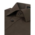 thumbnail image 4 of Men's Classic Fit Long Sleeve Wrinkle Resistant Button Down Premium Dress Shirt (Brown, 2XL), 4 of 4