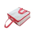 thumbnail image 5 of Zxpjkyu Pizza Delivery Bag Insulated Grocery Bag Transport Carry Hot Cold Portable Pizza Rose Red 23x23x10cm, 5 of 9