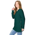 thumbnail image 4 of Woman Within Plus Size Side Button V-Neck Waffle Knit Sweater, 4 of 5