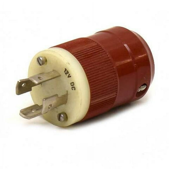 Marinco Boat Trolling Charger Plug BP2018-12 | 4-Wire Red 12V