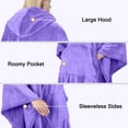 thumbnail image 3 of Catalonia Hooded Wearable Cape with Hood Throws Blanket Poncho for Adult Women Men, Fleece Wrap, 3 of 8