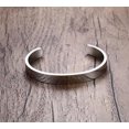 thumbnail image 5 of Stainless Steel Mens Cuff Bracelet,4MM+6MM Steel Bracelet,Retro Silver Open Bracelet,Bracelet with Adjustable Opening,Lightweight Bracelet for Valentine's Day, 5 of 6