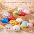 thumbnail image 6 of Twfbrm Dumpling Stress Ball, 4" Giant Squashy Dumpling with Food Steamer, Stress Relief Sensory Fidget Ball Toy, Soft and Stretchy Slow Rising Squeeze Dough, Steamed Stuffed Bun Decompression Toy, 6 of 9