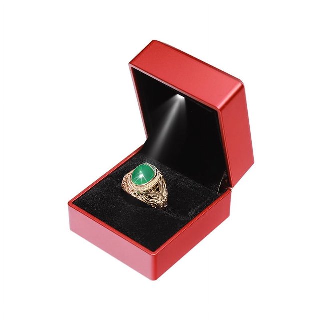 Joyero LED con luz, joyero creativo, caja para anillos, colgantes, collares y pulseras, caja para embalaje de joyas