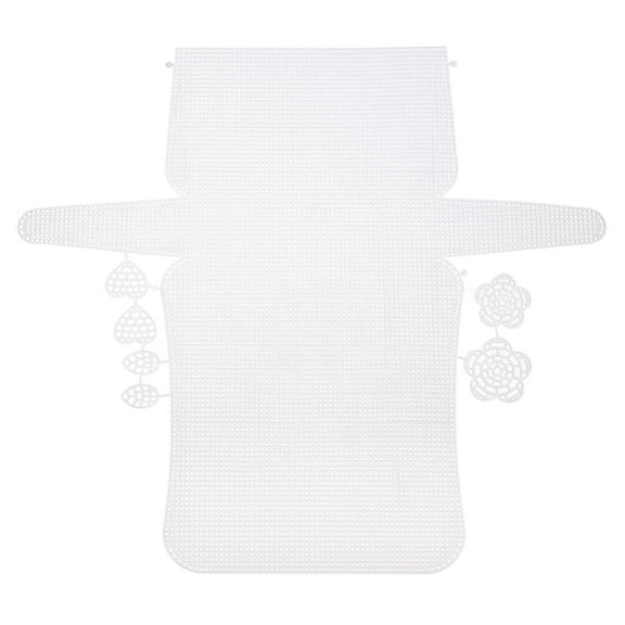 Uxcell 2Pcs Plastic Mesh Canvas Sheet 7 Count 50 cm/ 20 inch for Crochet Bag Making Crossbody Bag Blank Canvas, White