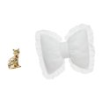 thumbnail image 6 of Dualoai Cat Statue Decorative Animal Sculpture Art Craft Ornament for Fireplace with Cute Bow Cushion Sofa Modern Home Furnishing Comfortable Bedside Study Room Office Chair Farmhouse Indoor, 6 of 8