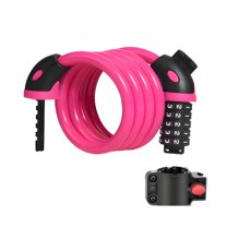 MELIVO Bike Lock,47.24" Scooter Lock,Cable Bicycle Lock Bicycle Lock,Pink
