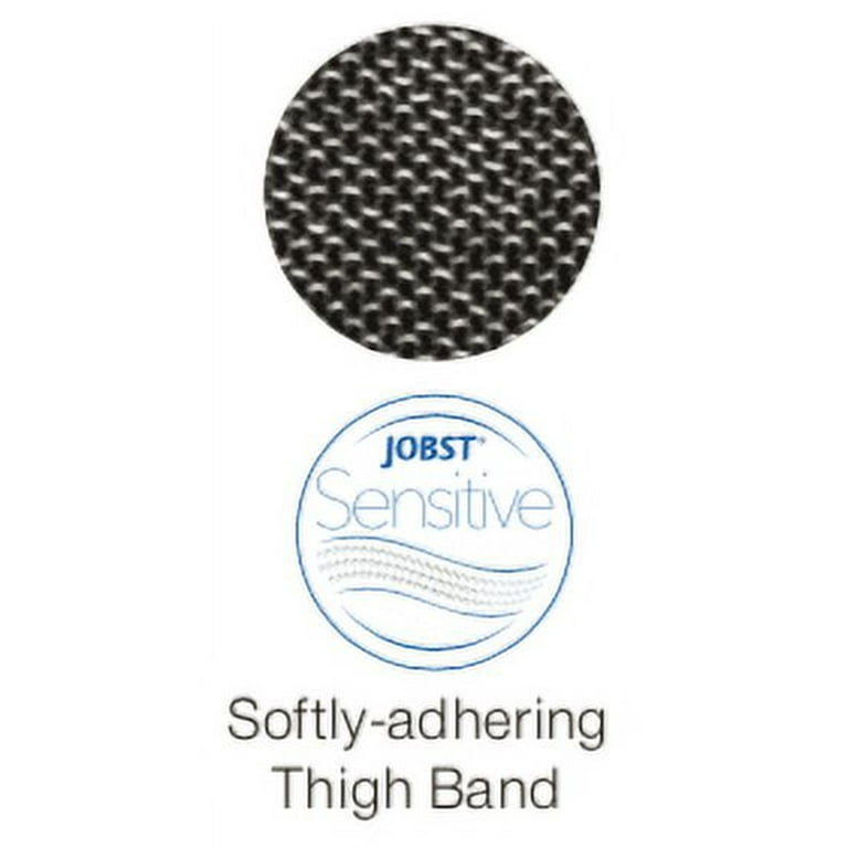 Jobst UltraSheer Closed Toe Thigh Highs w/ Sensitive Band - 15-20 mmHg  Petite Black X-Large