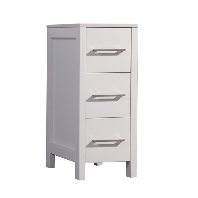 MTD Vanities Jordan 12" Bathroom Storage Linen White