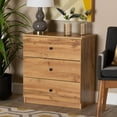 thumbnail image 6 of Baxton Studio Decon Modern and Contemporary Oak Brown Finished Wood 3-Drawer Storage Chest, 6 of 7