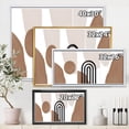 thumbnail image 4 of Designart 'Abstract Shapes in Ivory and Terracotta Shapes II' Modern Framed Canvas Wall Art Print, 4 of 5