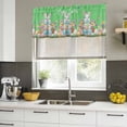 thumbnail image 4 of 2 Pack Valances for Window, Green Easter Short Curtains for Kitchen Bedroom Living Room, Spring Bunny Eggs Tulip Flowers Butterfly Rod Pocket Small Window Treatment Valance Drapes 42 x 12 Inch, 4 of 8