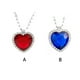 thumbnail image 5 of Collar de mujer Jumpingount en forma de corazón colgante galvanizado que no se desvanece Azul, 5 of 6