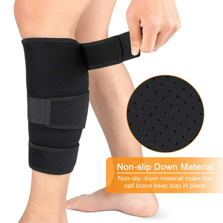 Calf Brace for Torn Calf Muscle - Shin Splint Brace - Lower Leg Neoprene  Runners Injury Wrap for Strain Tear Splints for Men and Women - Calf