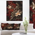 thumbnail image 1 of Motif de Fleurs Fractales Rouges et Orange - Impression sur Toile Florale, 1 of 3