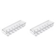 thumbnail image 1 of 2X Soporte para Huevos de PláStico Transparente - Soporte para Bandejas para 14 Huevos - Organizador para Refrigerador con Tapa Gratis, Contenedor de Almacenamiento, 1 of 5
