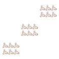 thumbnail image 1 of Bewildely 6 servilleteros con hierro metálico y joyería hecha a mano decoración boda Halloween bodas cumpleaños vacaciones oro rosa Type1 NO1, 1 of 6