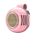 thumbnail image 2 of Mini ventilador con clip, práctico, con 5 velocidades, portátil, con agarre firme, silencioso y recargable para cocina, oficina, dormitorio, viajes y rosa, 2 of 9