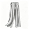 thumbnail image 4 of Rhuody Toddler Girl'S Pants Empire Waist Jogger Trousers Solid Color Straight Leg Sweatpants Simple Bottoms 4-5 Years Grey, 4 of 4